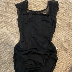 Class In ballet leotard